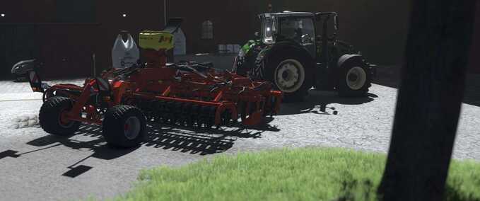 Disc Harrows Kverneland Qualidisc Pro 6001T + APV Spreader Farming Simulator mod