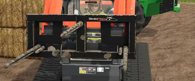 Sonstige Anbaugeräte Skid Pro Ballenspieß - Rost Edition Landwirtschafts Simulator mod