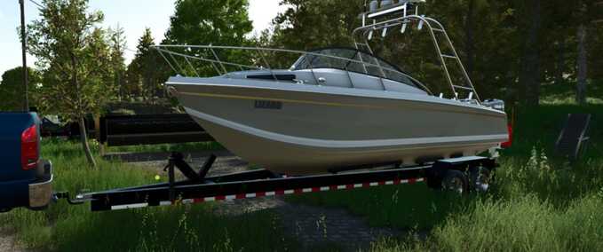 Tieflader HD Bootsanhänger Landwirtschafts Simulator mod