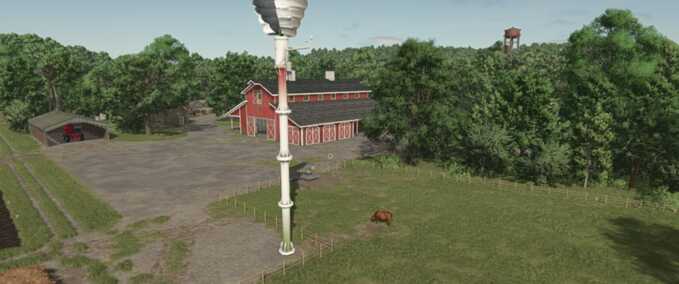 Gebäude mit Funktion Lizard H15 Vertikale Windturbine Landwirtschafts Simulator mod