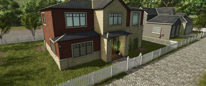 Gebäude Moderne Amerikanische Häuser Landwirtschafts Simulator mod