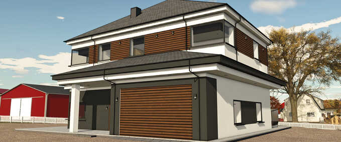 Gebäude mit Funktion Großes Modernes Haus Landwirtschafts Simulator mod