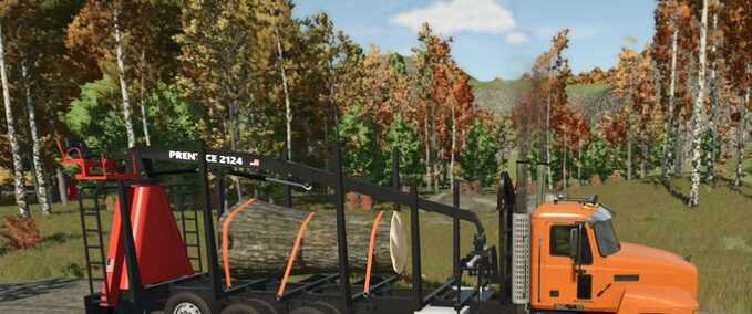 Sonstige Fahrzeuge Mack Holzlaster mit Ladekran Landwirtschafts Simulator mod
