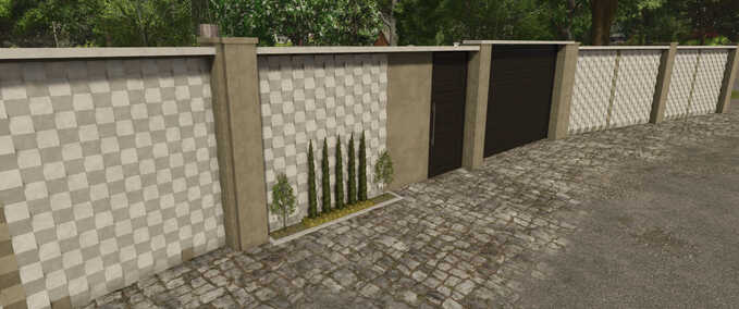 Dekoration Modernes Mauer-Set Landwirtschafts Simulator mod