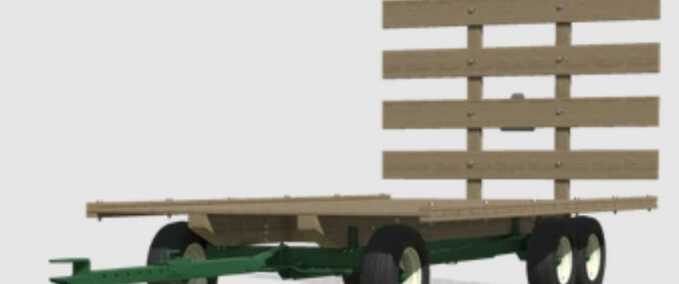 Ballentransport Oliver Hay Twin Rack mit Farmer-Helfer Landwirtschafts Simulator mod