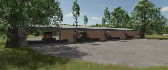 Schuppen Mähdrescher-Garage Landwirtschafts Simulator mod