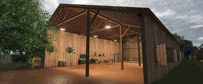 Gebäude mit Funktion Gerätehaus mit Wohnbereich 6x1 Landwirtschafts Simulator mod