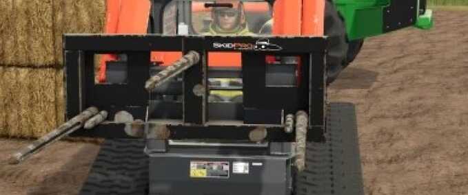 Sonstige Anbaugeräte Skid Pro Ballenspieß - Rost Edition Landwirtschafts Simulator mod