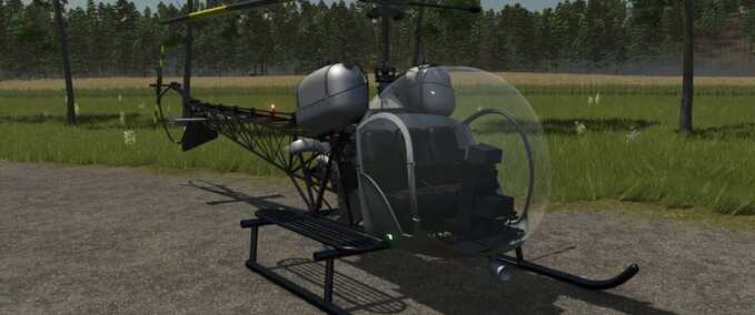 Sonstige Fahrzeuge Bell 47G Hubschrauber Landwirtschafts Simulator mod