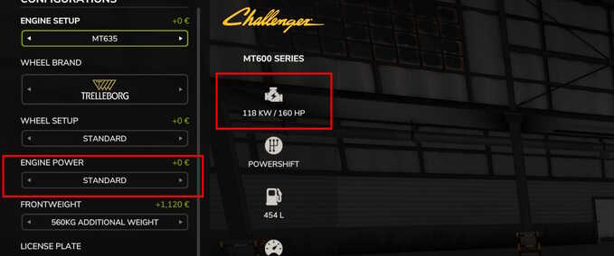 Anpassbare Motorleistung Mod Image