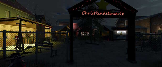Dekoration Weihnachtsmarkt Landwirtschafts Simulator mod