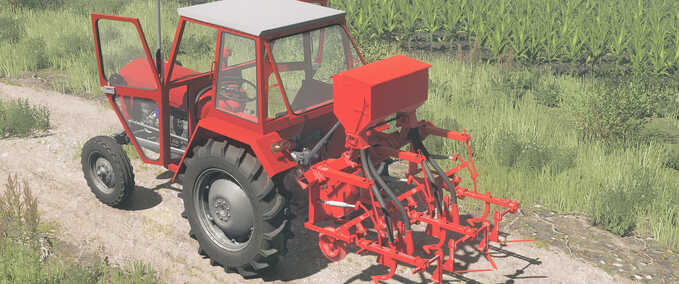 Sonstige Anbaugeräte TIM Striegel 2-Reihen Landwirtschafts Simulator mod