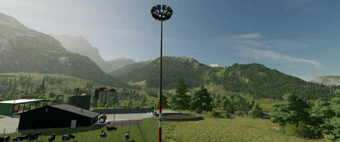 Prefab Floodlight Pole (Prefab) Farming Simulator mod
