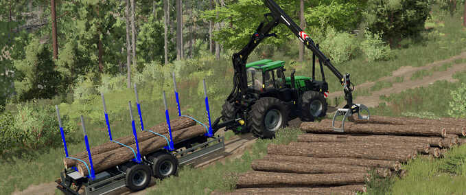 Sonstige Anhänger Lizard Kurzholz-Anhänger Pack Landwirtschafts Simulator mod