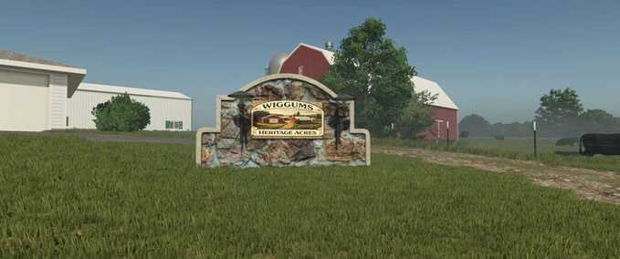 Decoration Wiggums Heritage Acres Farm Sign Farming Simulator mod