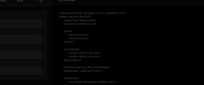Tools XML Generator Farming Simulator mod