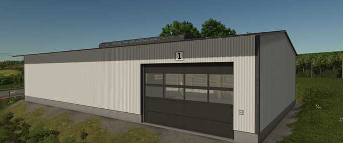 Halle mit integriertem Silo Mod Image