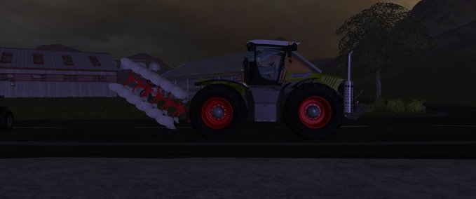 Verkehr Claas Xerion 5000 mit Pflug Landwirtschafts Simulator mod