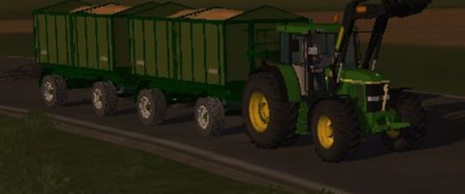 Verkehr Taffictractor JD 7810 mit Krone Anhängern Landwirtschafts Simulator mod