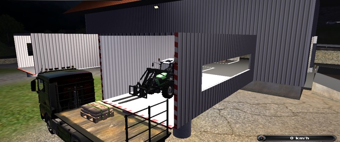 Gebäude mit Funktion Palettenhalle mit Licht Landwirtschafts Simulator mod