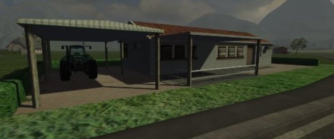 Objekte Low poly Haus mit Carport Landwirtschafts Simulator mod