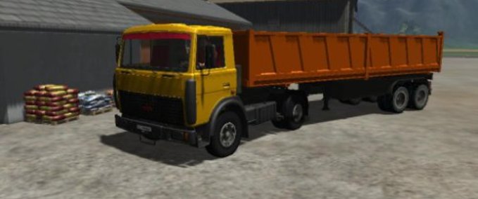 MAZ & Kamaz & Gaz Maz-5551 tyagach + pricep Landwirtschafts Simulator mod