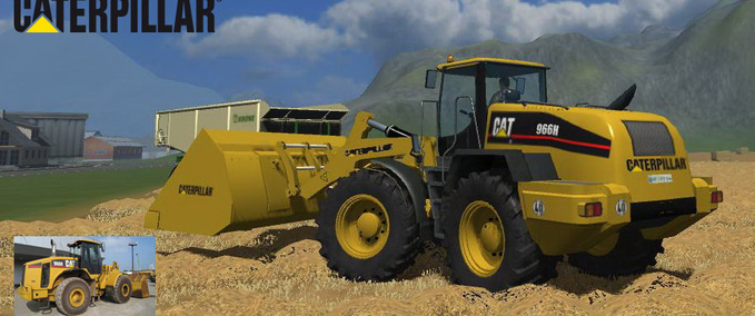 Bagger & Radlader CAT 669h mit 2 Schaufeln Landwirtschafts Simulator mod