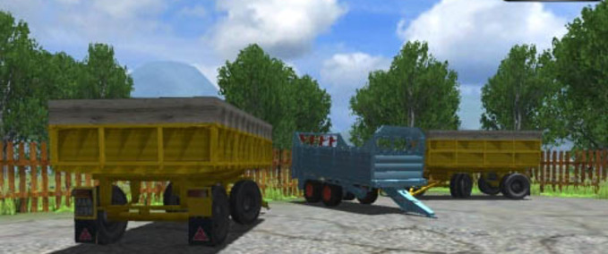 Drehschemel Trailer pack yellow & blue Landwirtschafts Simulator mod