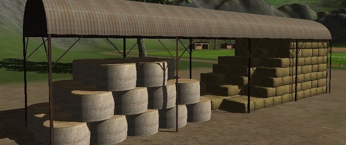 Objekte Hayshed with haystacks Landwirtschafts Simulator mod