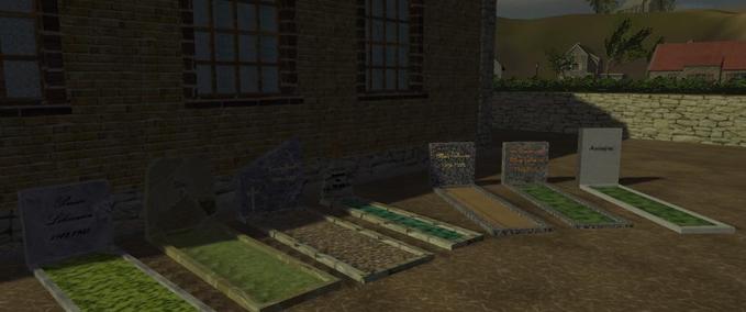 Objekte 7 Gräber für kleine Kirche Landwirtschafts Simulator mod